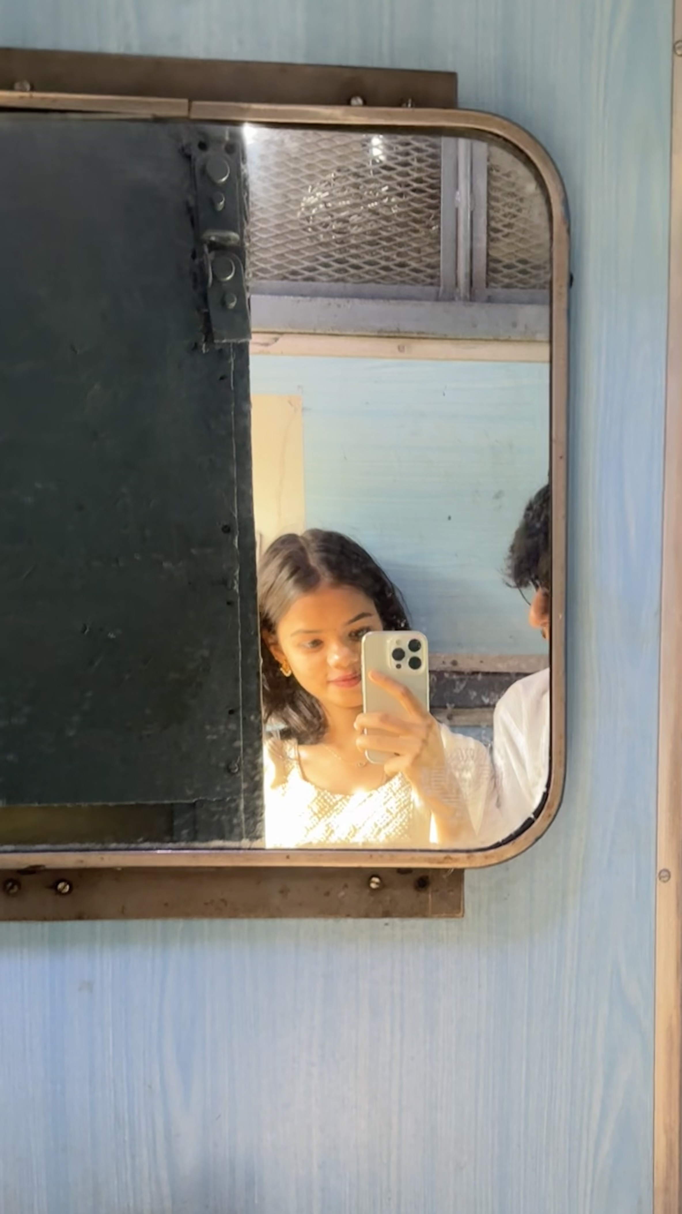Our sunlit mirror selfie